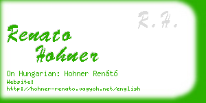 renato hohner business card
