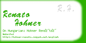 renato hohner business card